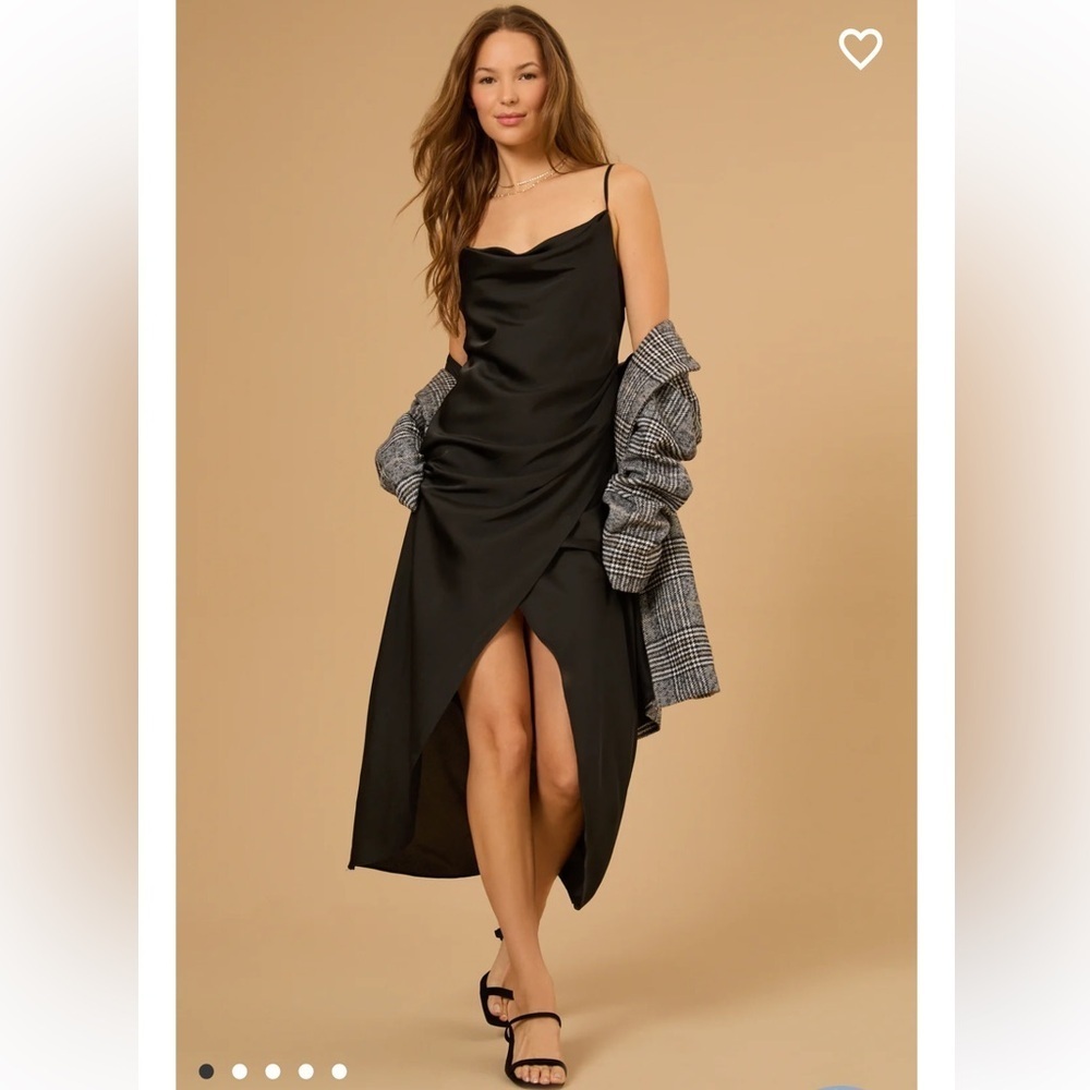 Altar’d State New with Tags Sadie Satin Scoop Neck Maxi Dress